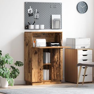 Berkfield Home Brown Writing Desk Old wood Engineered wood Medium