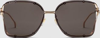 Gucci Square Frame Sunglasses, Gold