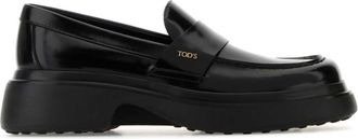 Tod's Black Leather Loafers