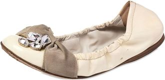 Miu Miu Ballerine con cristalli - Toni neutri