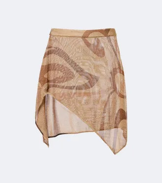 Pucci Minifalda Marmo de voile de Lurex