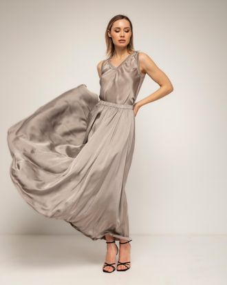 Tantra Lange uitlopende rok met elastische taille