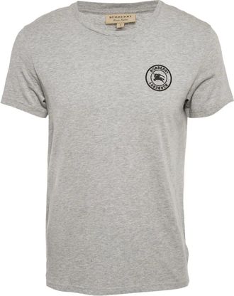 Burberry T-shirt met geborduurd logo - Grijs