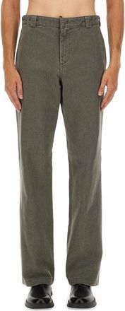 Aspesi Straight-Leg Cotton Pants With Mid-Rise Waist And Belt Loops