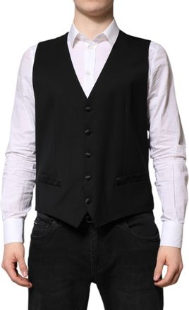 Dolce & Gabbana Virgin Wool Vest - Black