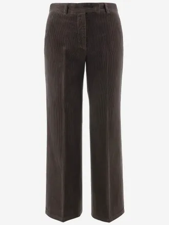 Ql2 Quelledue corduroy broek met wijde pijpen