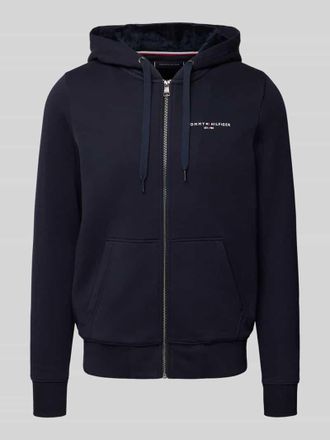 Tommy Hilfiger Regular Fit Sweatjacke mit Kapuze in Marine, Gr&ouml;&szlig;e S