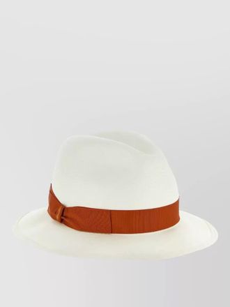 Borsalino monica hat pinched crown ribbon band