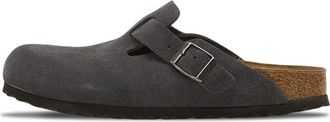 Birkenstock Boston Suede Leather Charcoal - male - Birkenstock - Mules - Black - 10 UK - Shoes