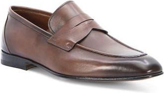 Santoni Gannon Penny Loafer in Brown at Nordstrom Rack, Size 10.5