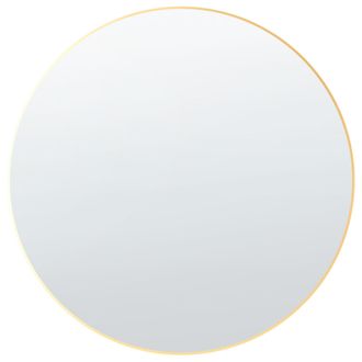 Beliani Beliani - Espejo De Pared De Vidrio Dorado 80 Cm Marco Accesorio Decorativo Annemasse