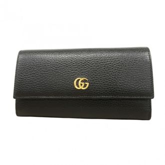 Gucci Black Leather Long Wallet (Bi-Fold) (Pre-Owned)