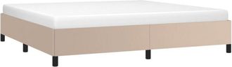 vidaXL Vidaxl - Estructura cama sin colchón cuero sintético capuchino 200x200cm