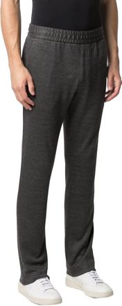 Ferragamo Virgin Wool-Linen Blend Trousers - Gray