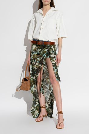 Dsquared2 Linen Short-sleeve Shirt, Womens, Cream