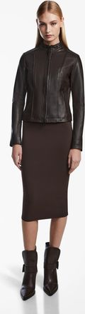 Rudsak Mariah Womens Fitted Leather Biker Jacket