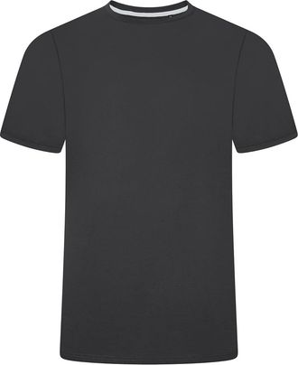 KAM Mens T Shirt Solid Crew Neck Cotton Regular Fit Casual Summer Wear 2XL-8XL (UK, Alpha, XXL, Plus, Regular, Charcoal)