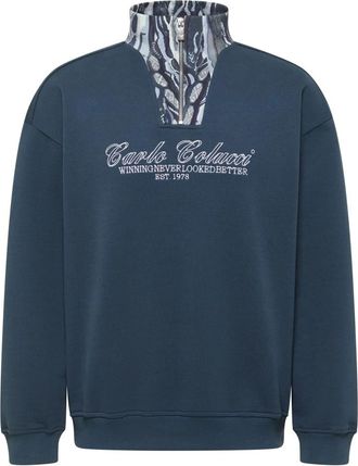 Carlo Colucci Troyer - Heren - Sweatshirts - Blauw - L - Katoen - Hoodies & sweatvesten