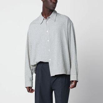 STUDIO NICHOLSON Nostra shirt in light beige and black cotton