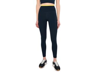 SPLITS59 Dual High-Waist Airweight 7/8 Leggings Womens Casual Pants Indigo/Ray : SM, Nylon/Spandex