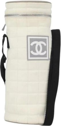 Chanel Pre-owned Shoulder Bags, female, White, Size: ONE SIZE Pre-owned Vintage Nylon Shoulder Bag
