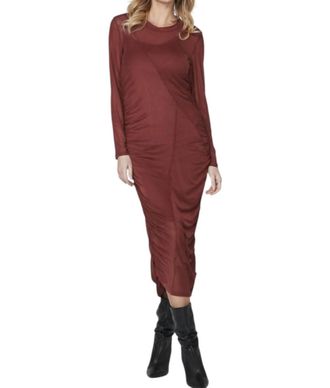N&Uuml; Denmark Mesh Dress In Wine