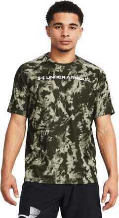 Under Armour Mens Tech ABC Camo Short Sleeve Marine Green XXL