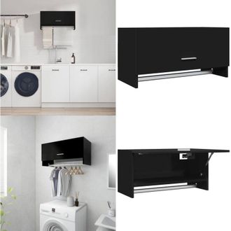 vidaXL Armadio Nero 70x32,5x35 cm in Legno Multistrato - Armadio nero - Armadio per bagno