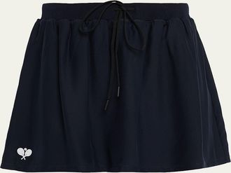 Frame Denim The Tennis Drawstring Silk Skirt