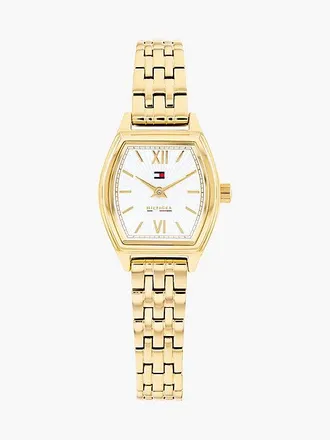 Tommy Hilfiger Reloj de eslabones con esfera blanca cuadrada