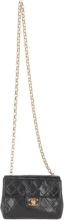 Chanel Pre-owned Leather chanel-bags - Dames - Vintage Schoudertas - Zwart - ONE Size - Vintage