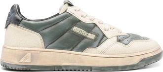 Autry Super Vintage leather sneakers - men - Fabric/Rubber/Calf Leather/Calf Leather/Goat Skin/Foam - 39 - Blue