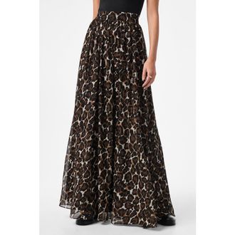 Trina Turk Bersha Leopard Print Maxi Skirt in Lampoul Leopard at Nordstrom, Size 00