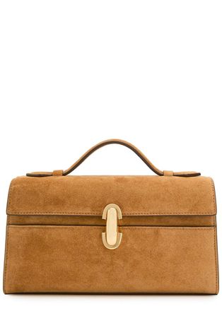 Savette Symmetry Suede Pochette - Tan - One Size
