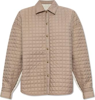 Moncler Jassen, Dames, Beige, 2Xs, Gewatteerd overhemd