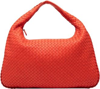 Bottega Veneta Pre-owned Handbags, female, Orange, Size: ONE SIZE Pre-owned Woven Leather Handbag
