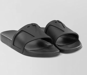 Valentino Garavani coolside logo slides open toe design