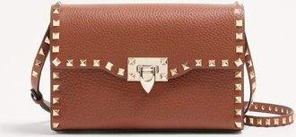 Valentino Garavani Small Rockstud Grainy Calfskin Crossbody Bag Wo