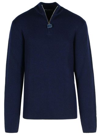 Dolce & Gabbana Navy Virgin Wool Sweater