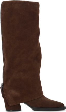 Elvio Zanon zip-detail boots - Brown