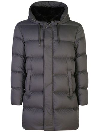 Herno Cappotto imbottito con placca logo - Grigio