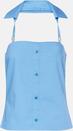 Coperni Top in cotone con scollo allamericana