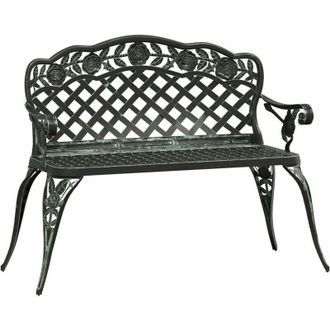 vidaXL Banco De Jard&iacute;n 108 Cm De Aluminio Verde