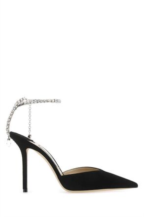 Jimmy Choo London Black Embellished Pointed Toe Pumps