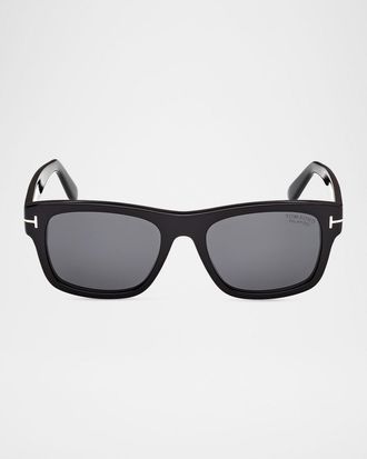 Tom Ford Smith 55mm Rectangular Sunglasses