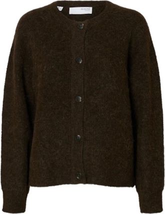 Selected Dames, Truien, Bruin, Maat: XL Wol