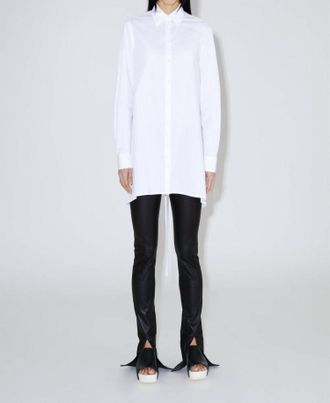 Rosetta Getty Cape Back Apron Shirt In White