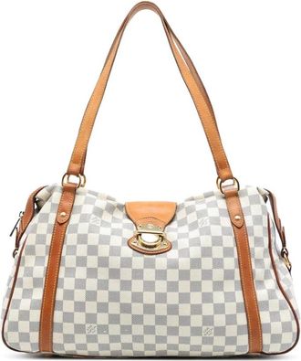 Louis Vuitton Pre-owned Tote Bags, female, White, Size: ONE SIZE Pre-owned Leather Trim Satchel