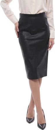 Stella McCartney Black Solid Midi Skirt