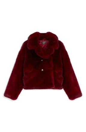Noize Push Faux Fur Coat in Red at Nordstrom Rack, Size X-Large